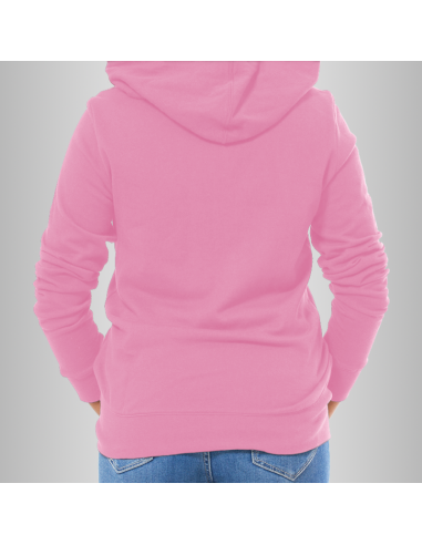 Bluza Damska Różowa z Kapturem i Kieszenią z Własnym Nadrukiem