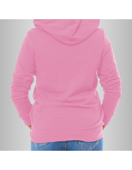 Bluza Damska Różowa z Kapturem i Kieszenią z Własnym Nadrukiem
