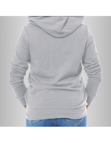 Bluza Damska Szara z Kapturem i Kieszenią z Własnym Nadrukiem