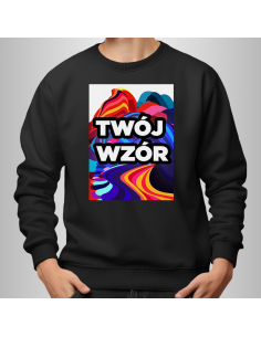 Bluza Męska Czarna z Własnym Nadrukiem