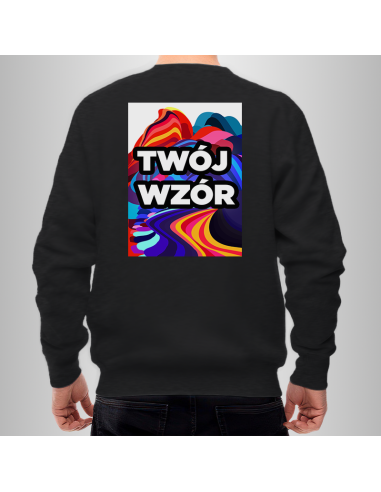 Bluza Męska Czarna z Własnym Nadrukiem