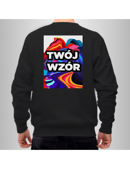 Bluza Męska Czarna z Własnym Nadrukiem