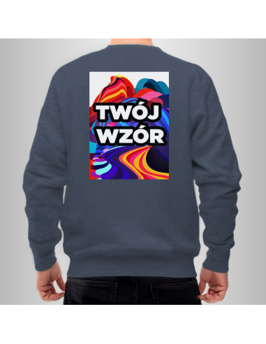 Bluza Męska Granatowa z Własnym Nadrukiem