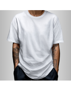 Koszulka Biała Unisex T-shirt Oversize z Własnym Nadrukiem 2