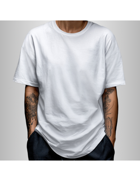 Koszulka Biała Unisex T-shirt Oversize z Własnym Nadrukiem