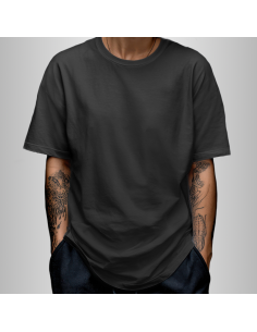 Koszulka Czarna Unisex T-shirt Oversize z Własnym Nadrukiem 2