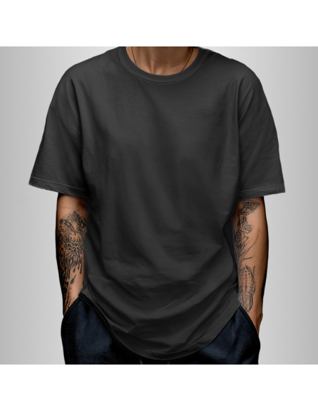 Koszulka Czarna Unisex T-shirt Oversize z Własnym Nadrukiem