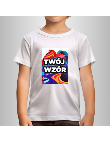 Koszulka dla dziecka Biała T-shirt z Własnym Nadrukiem