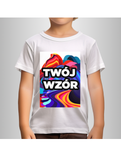 Koszulka dla dziecka Biała T-shirt z Własnym Nadrukiem