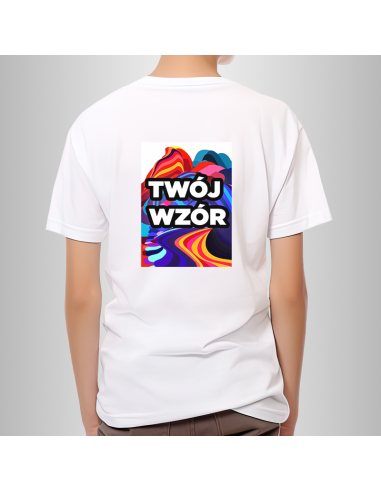 Koszulka dla dziecka Biała T-shirt z Własnym Nadrukiem