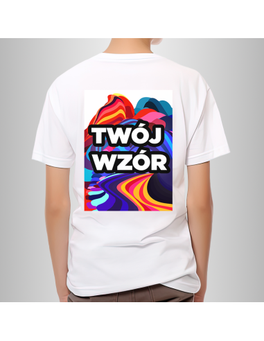 Koszulka dla dziecka Biała T-shirt z Własnym Nadrukiem