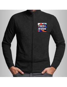 Mikropolar Męski Firmowy Czarny z Własnym Nadrukiem