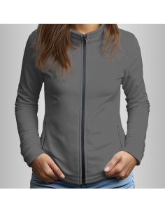 Mikropolar Damski Firmowy CiemnoSzary z Własnym Nadrukiem 2