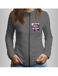 Mikropolar Damski Firmowy CiemnoSzary z Własnym Nadrukiem