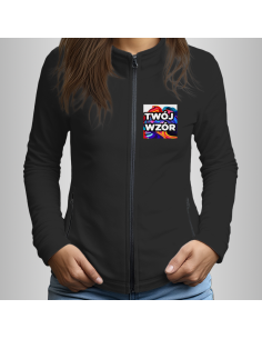 Mikropolar Damski Firmowy Czarny z Własnym Nadrukiem