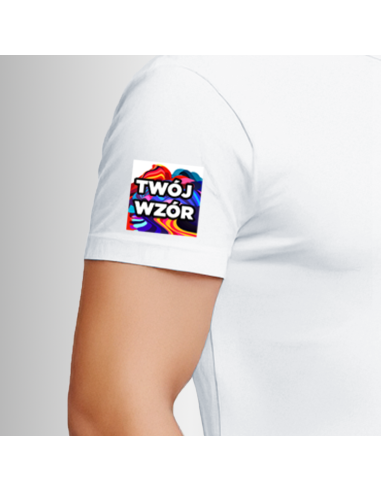 Koszulka Firmowa Męska Biała T-shirt z Własnym Nadrukiem SuperCena