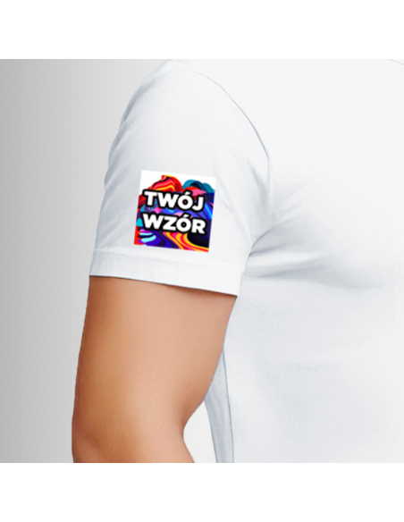 Koszulka Firmowa Męska Biała T-shirt z Własnym Nadrukiem SuperCena