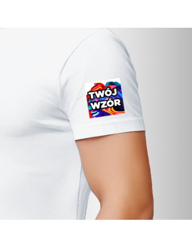 Koszulka Firmowa Męska Biała T-shirt z Własnym Nadrukiem SuperCena