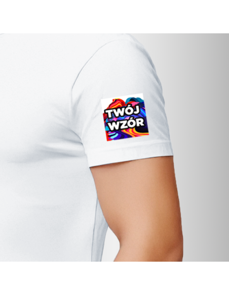 Koszulka Firmowa Męska Biała T-shirt z Własnym Nadrukiem SuperCena