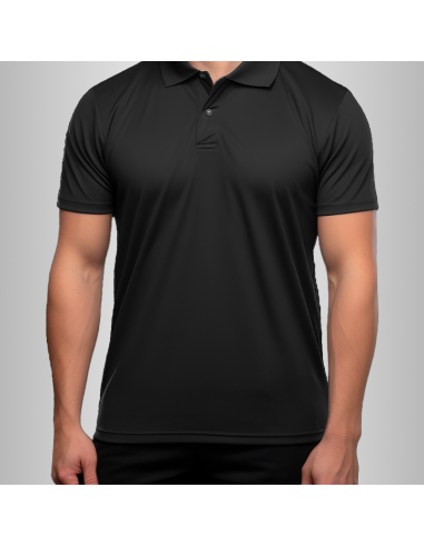 Koszulka Firmowa Męska Czarna T-shirt Polo z Własnym Nadrukiem