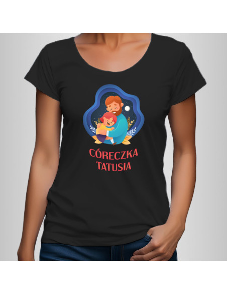 Koszulka Damska z Nadrukiem (185 g/m2) Córeczka Tatusia
