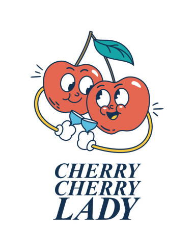 Koszulka Damska z Nadrukiem (185 g/m2) Cherry Lady