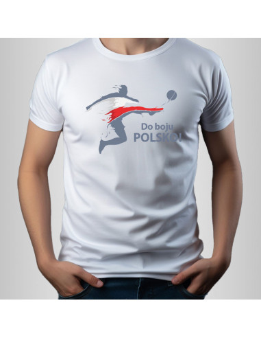 Koszulka Męska z Nadrukiem (185 g/m2) Do boju Polsko
