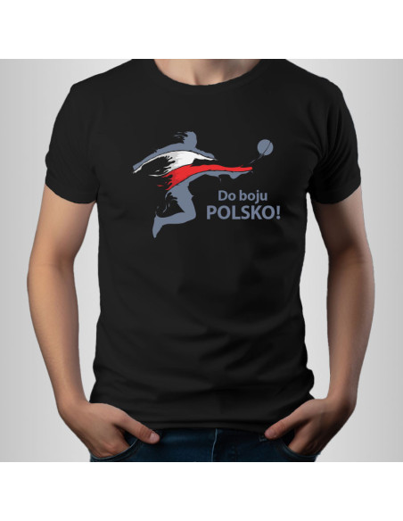 Koszulka Męska z Nadrukiem (185 g/m2) Do boju Polsko