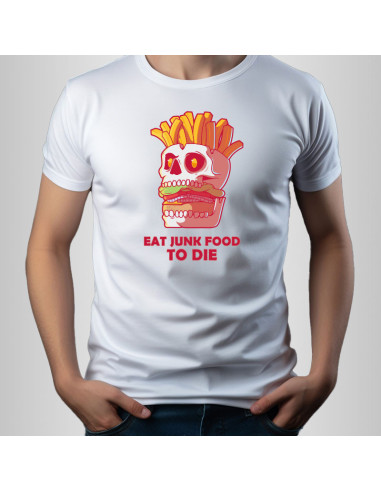 Koszulka Męska z Nadrukiem (185 g/m2) Junk Food
