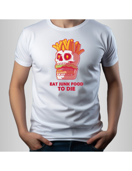 Koszulka Męska z Nadrukiem (185 g/m2) Junk Food