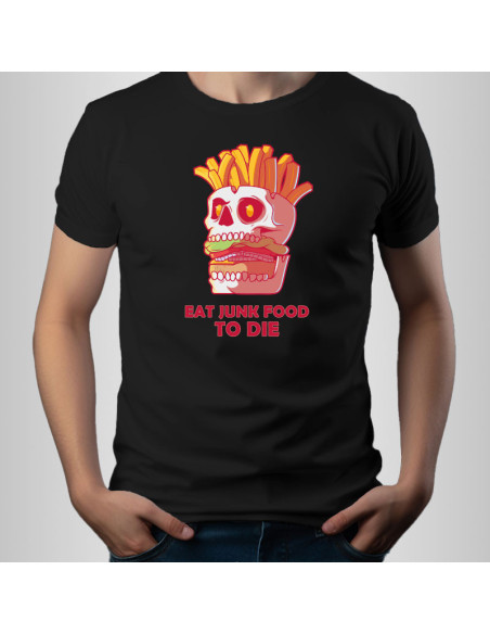 Koszulka Męska z Nadrukiem (185 g/m2) Junk Food