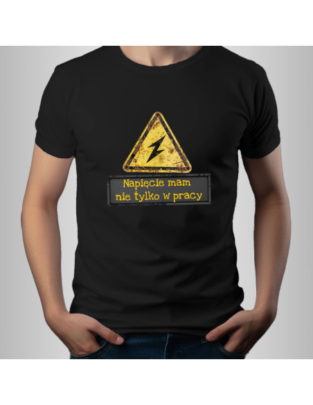 Koszulka Męska z Nadrukiem (185 g/m2) Napięcie