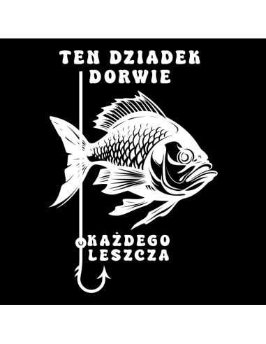 Koszulka Męska z Nadrukiem (185 g/m2) Dziadek Dorwie Leszcza - Symbol