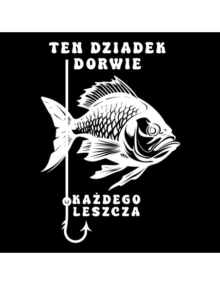Koszulka Męska z Nadrukiem (185 g/m2) Dziadek Dorwie Leszcza - Symbol