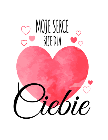 Koszulka Męska z Nadrukiem (185 g/m2) Moje Serce