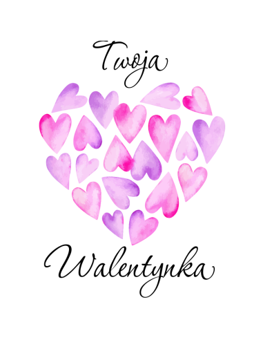 Koszulka Damska z Nadrukiem (185 g/m2) Twoja Walentynka
