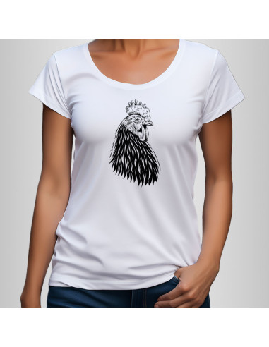 Koszulka Damska z Nadrukiem (185 g/m2) Kogut