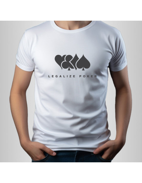Koszulka Męska z Nadrukiem (185 g/m2) Legalize Poker