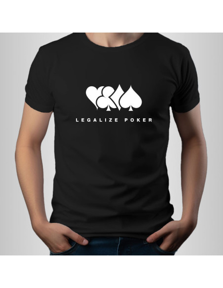 Koszulka Męska z Nadrukiem (185 g/m2) Legalize Poker