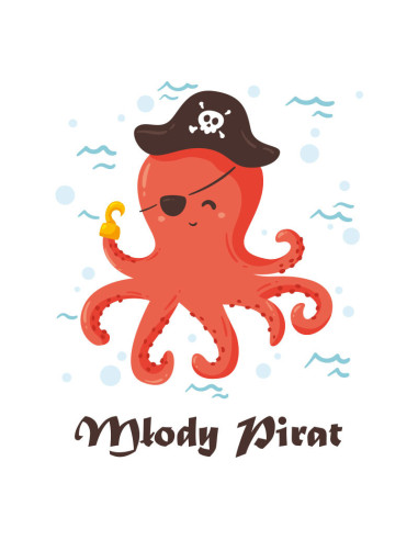 Koszulka Męska z Nadrukiem (185 g/m2) Młody Pirat