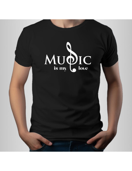 Koszulka Męska z Nadrukiem (185 g/m2) Music is my love